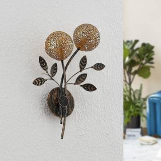 Lucande væglampe Evory, 30 cm, 2 lyskilder, sort/guld, G9