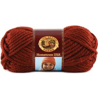 Lion Brand Hometown 135-114I Tampa Spice Indhold: Uni color, mix, neon & twist: 100% akryl Tweed: 94% akryl, 6% viskose Vægt/længde: Uni color, mix, neon & twist: 142 g = ca. 74 meter Tweed: 113 g = ca. 59 meter Anbefalede pinde: 9.00 mm Strikkefasthed: 10 x 10 cm = 9 m x 12 p Vask: Maskinvask 40°C.