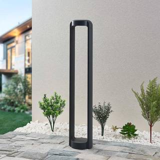 Lucande LED-gadelampe Habsa, 80 cm, antracit, metal