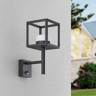 Lucande Timio udendørs væglampe, uplight, sensor, GX53, IP44