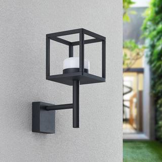Lucande Timio udendørs væglampe, uplight, grå, GX53, IP44