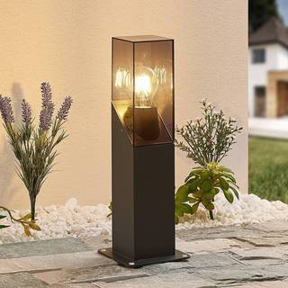 Lucande Fiola sokkellampe, 40 cm, antracit, IP54