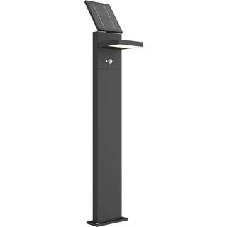 Lucande LED-solcellelampe Silvan, 100 cm, sensor, antracit