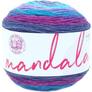 Lion Brand Mandala 525-244D Hades Indhold: 100% akryl Vægt/længde: 150 g = ca. 540 meter Anbefalede pinde: 3.75 mm Strikkefasthed: 10 x 10 cm = 22 m x 30 p Vask: Maskinvask 40°C.