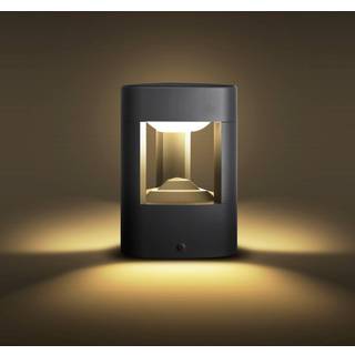 Lucande LED-sokkellampe Pirron, 20 cm, trekantet, IP54