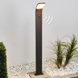 Lucande Timm LED-vejlampe, sensor, 100 cm, antracit, IP54