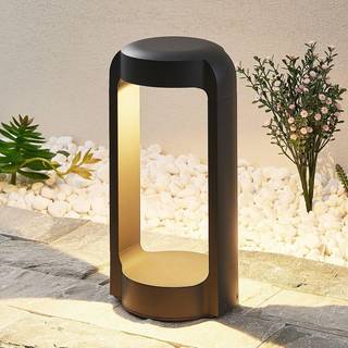 Lucande LED-sokkellampe Habsa, 30 cm, antracit, metal