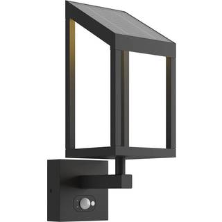 Lucande Timeo LED-udendørs væglampe med solcelle