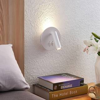 Lucande LED-væglampe Magya, hvid 2 lyskilder. rund
