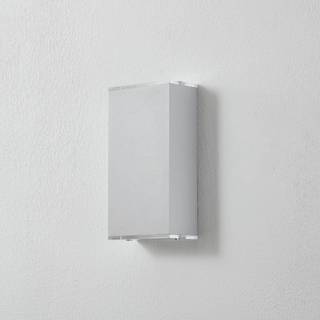 Lucande Anita LED-væglampe, sølv, højde 17 cm