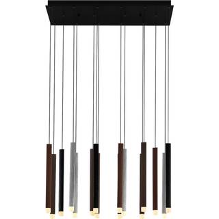 Lucande LED-pendellampe Stoika, 80 cm, 16-lys, kantet