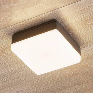 Lucande LED-loftlampe Thilo, 16 cm, antracit, sensor, IP54