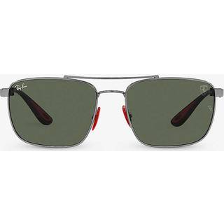 Ray - Ban Mand RB3715M F00171 Solbriller Stål Grå Grøn Firkantet Normal
