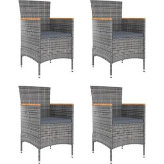 Havestole Polyrattan - 4 / Grå