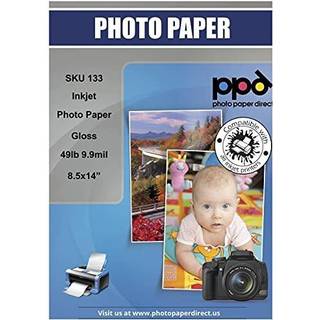 PPD inkjet blank fotopapir juridisk 8.5x14 """" 49 lb. 180 gsm 9,9mil x 50 ark (PPD133-50)