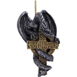 Drache mit Keltenkreuz Weihnachtsschmuck 11cm