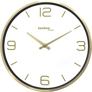Techno Line WT 7280 vægur med guld/messing kant