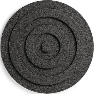 Bordskåner rund 21 cm kork, sort
