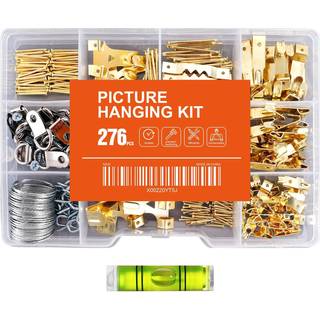 Hongway 276 pcs billede h?ngende s?t billede b?jler tunge ramme kroge sortiment med negle h?ngende tr?dskrue ?jne d ring og savtand hardware til