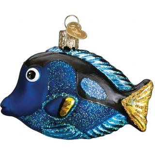 Old World Christmas Fish Collection Glass bl?st ornamenter til juletr? Pacific Blue Tang