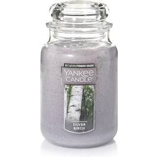 Yankee stearinlys sølvbirch duftende klassiker 22 oz stor krukke enkelt wick aromaterapi stearinlys over 110 timer