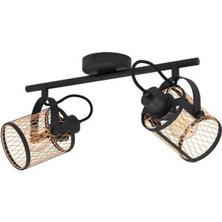 Eglo Eglo Black Dellow 2 Lattice Style Adjustable Wall or Ceiling Spotlight