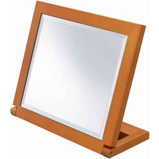 Benjara træ rektangulær vippet skråt spejlbrun og sølv