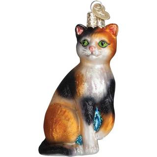 Old World Christmas Ornaments: Cat Lover Collection Glass Bl?st ornamenter til juletr? Calico Cat