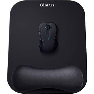 Gimars musepude med håndled hviler stor glat superfine fiber hukommelse skum ergonomisk musepude komfortabel mousepad med nonslip base for smerte