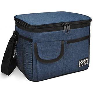 Tirrinia Isoleret frokostboks til kvindemænd lækrefyldt termisk genanvendelig frokostpose med 4 lommer til voksenkølerpose til kontorarbejde mørk