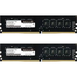 TeamGroup Elite DDR4 16GB Kit (2 x 8GB) 2666MHz (PC4-21300) CL19 UDIMM 288 PIN -desktophukommelse - TED416G2666C19DC01