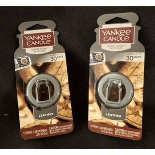 Yankee Candle Smart Scent Vent Clip lugt neutraliserende billuftfriskere læder (pakke med 4)