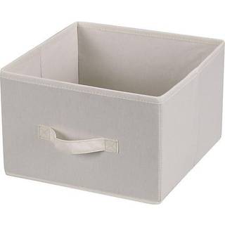 Husholdnings Essentials 311306 S?t med 2 skuffer til h?ngende skabsarrang?rer | Natural l?rred stofbakke med h?ndtag