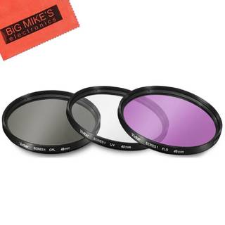 49 mm multi-coated 3 stykker filtersæt (UV-CPL-FLD) til Canon EF 50mm f/1.8 STM-objektiv