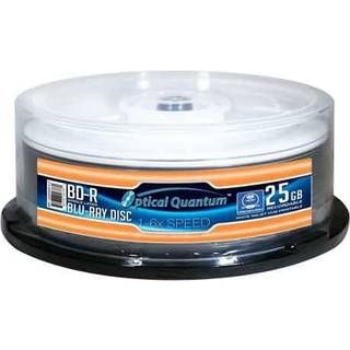 Optisk kvante 6x 25 GB BD-R Blu-Ray Blank Disc White Inkjet Hub Printable-25 diske