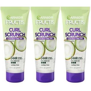 Garnier Fructis Style Curl Scrunch Kontrollerende gel for Shape & Shine 6.8 Fl Oz 3 -tælling (emballage kan variere)