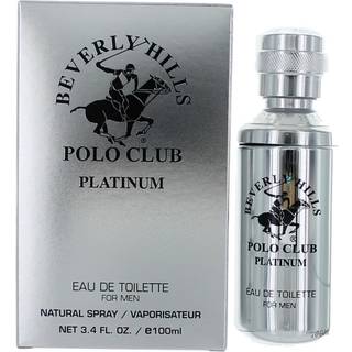 Beverly Hills Polo Club Platinum - Köln til mænd med noter af Cedar Cinnamon & Orange - Klassisk og sexet duftduft - Eau de Toilette Spray 3.40fl