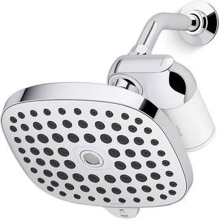 Kohler R24670-G-CP Aquifer Filtreret brusehoved med vandfiltersystem Multifunktion Bruserhoved og filterkombo-s?t til hud og h?rpoleret krom