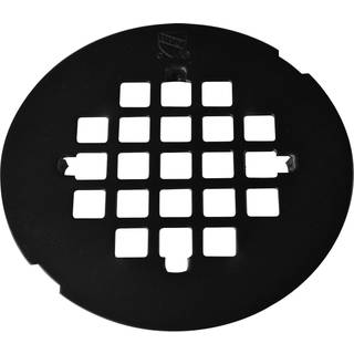 WestBrass 4-1/4 """" OD Casper Brass Snap-in brusebad Sil Grid Matte sort D319-62