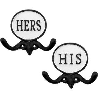 Auldhome hans og hendes h?ndkl?dekroge (s?t af 2); St?bejern rustik bondeg?rdsindretning d?r v?g b?jler
