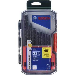 BOSCH BL21A 21-delt udvalgt s?t sortoxidmetalbor med medf?lgende etui til applikationer i letmetal tr?plast