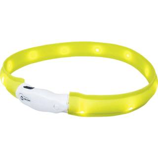 LED halsbånd bred VISIBLE - S: 25 mm - 40 cm - Gul