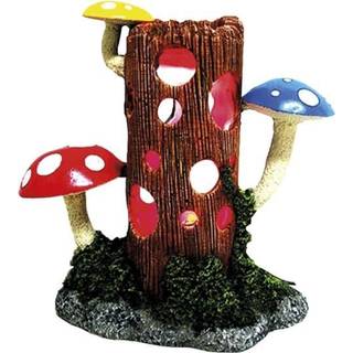 Akvariedekoration - Log med Mushrooms med LED