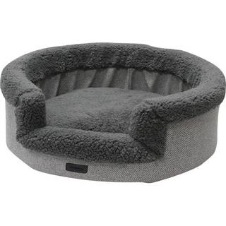 Komfort bed oval JASIN - 85 x 75 x 19 cm - Grå