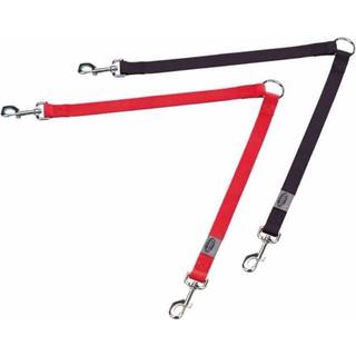 Koppel 2 hunde Classic - l: 2 x 30 cm - w: 10 mm - Rød