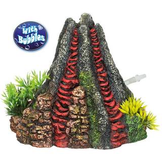 Akvariedekoration - Volcano med plants