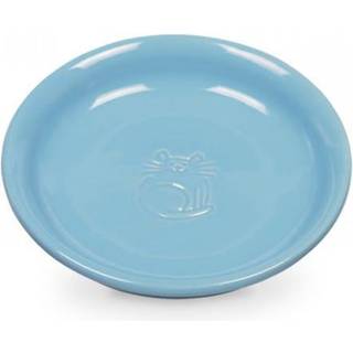Keramik mælkeskål til kat, 0,1 l / ø 14 x 2 cm - Light blue - 14x14x3 cm