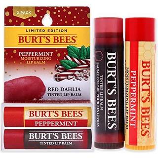 Burts Bees Burts Bees Lip Balm Kit Unisex Lip Balm Peppermint Red Dahlia tonet 0,15 ounce (pakke med 2)