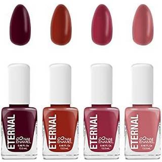 Eternal Red Neglelak s?t til kvinder (Rock & Rose) - Pink Neglelak s?t til piger - Langvarig og hurtig t?r fingerneglpolitkit til hjemmet DIY Man