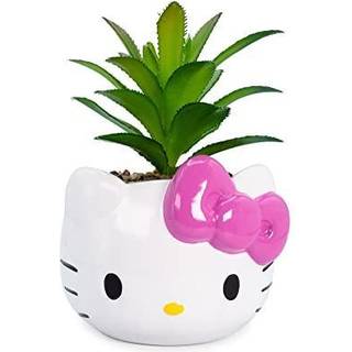 Sanrio Hello Kitty Face 3-tommer keramisk mini-planter med kunstig saftig